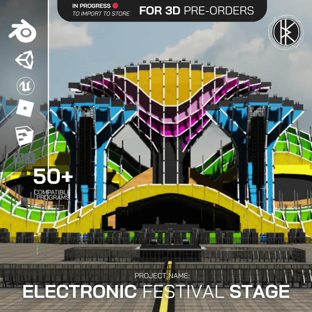 Electronic Festival Stage 3D