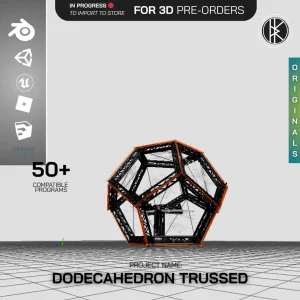 3D dodecahedron Trussed